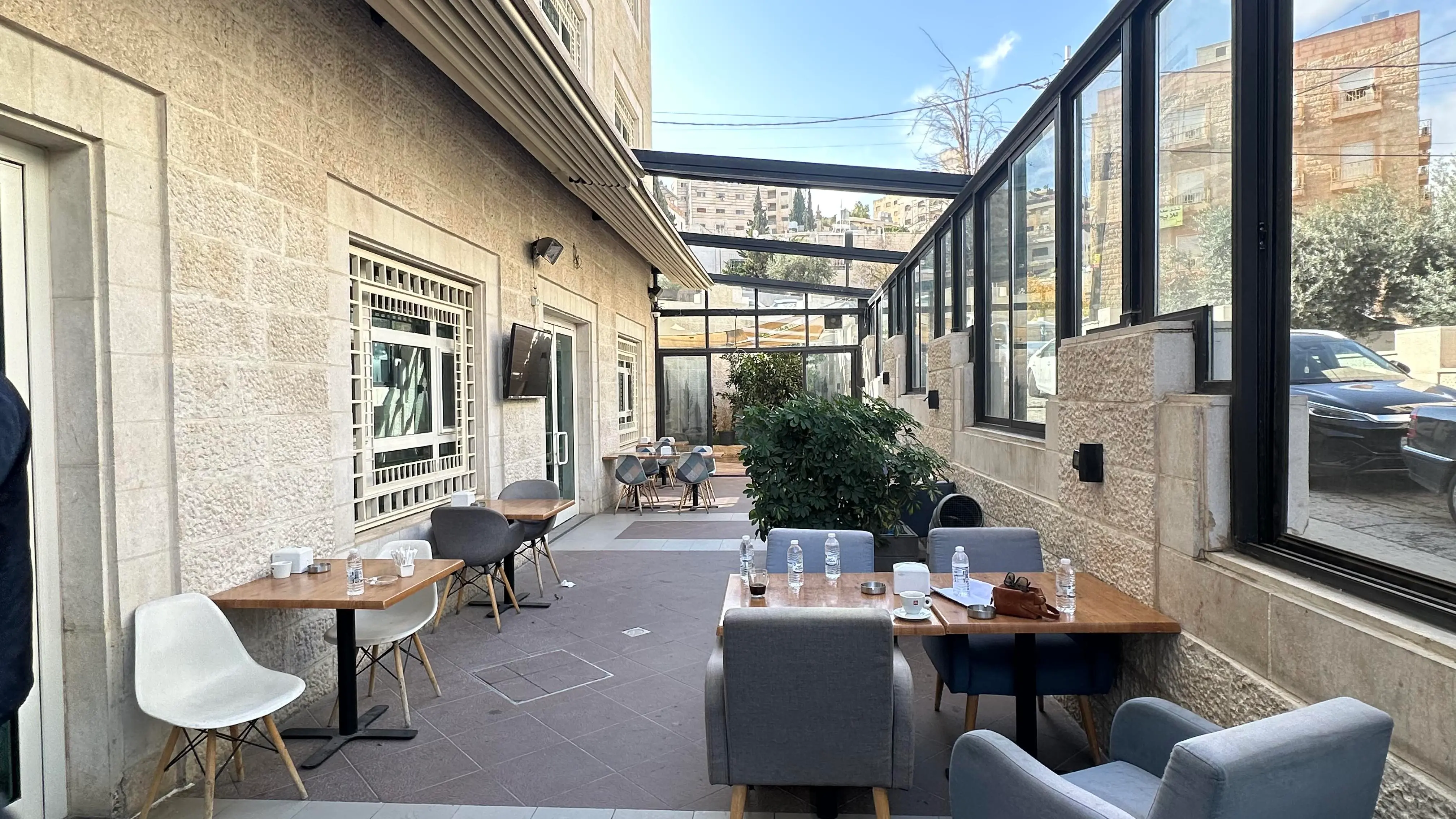 The terrace before the redevelopment of Asasi Café